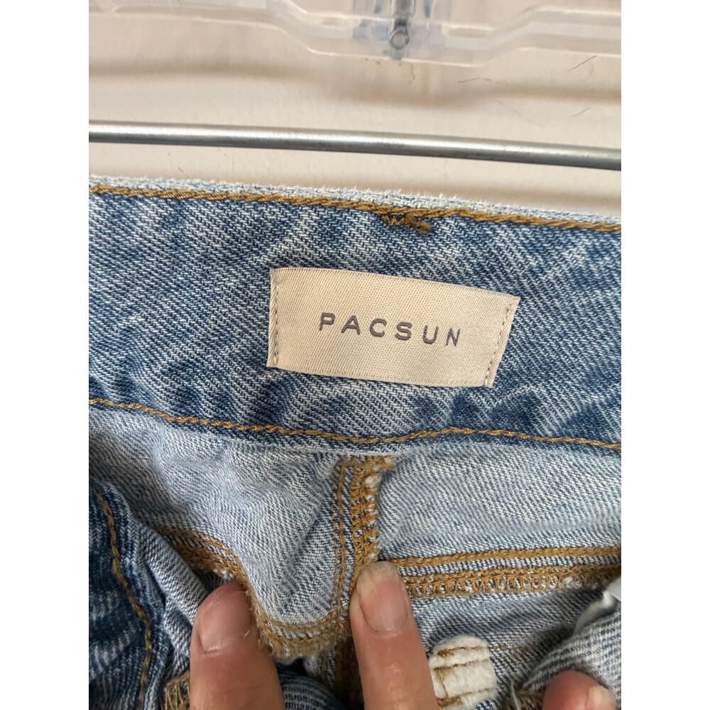 PacSun Casey Low Rise Baggy Jeans Women’s Size 25 Light Wash Wide Leg Y2K Denim - Picture 4 of 11